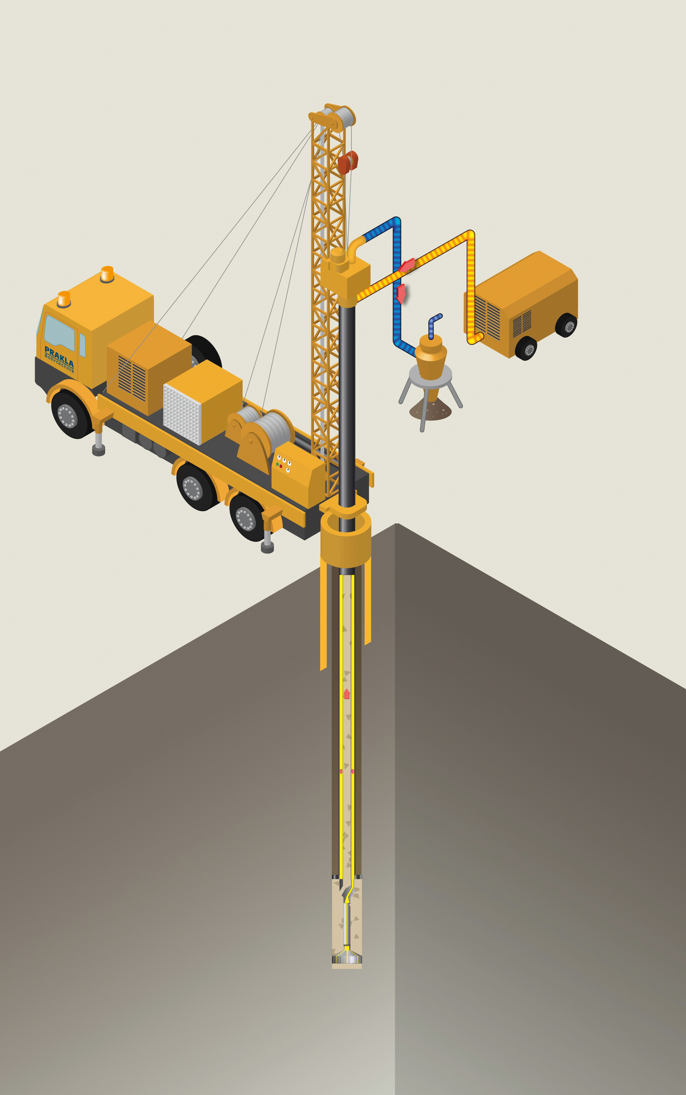 Méthode de forage par soufflage (air lift)
